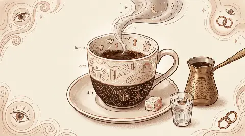Kahve falında fincanın bölgeleri: dip, orta ve kenar ne anlatır?