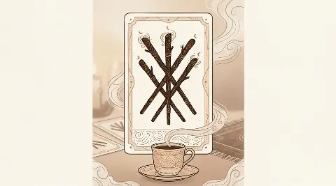 Asa Beşlisi tarot kartının sembolik illüstrasyonu