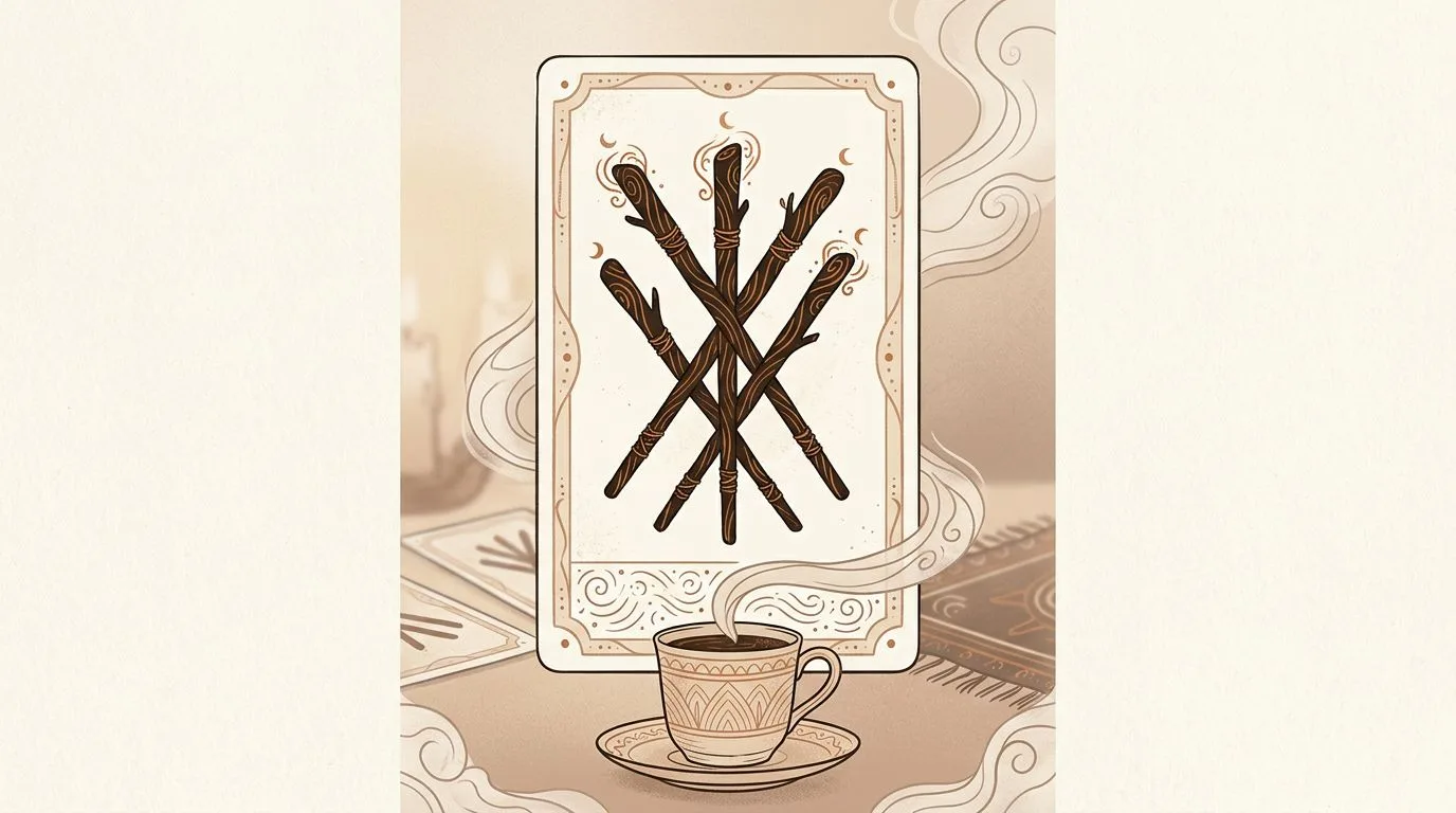 Asa Beşlisi tarot kartının sembolik illüstrasyonu