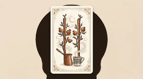 Asa İkilisi tarot kartının sembolik illüstrasyonu