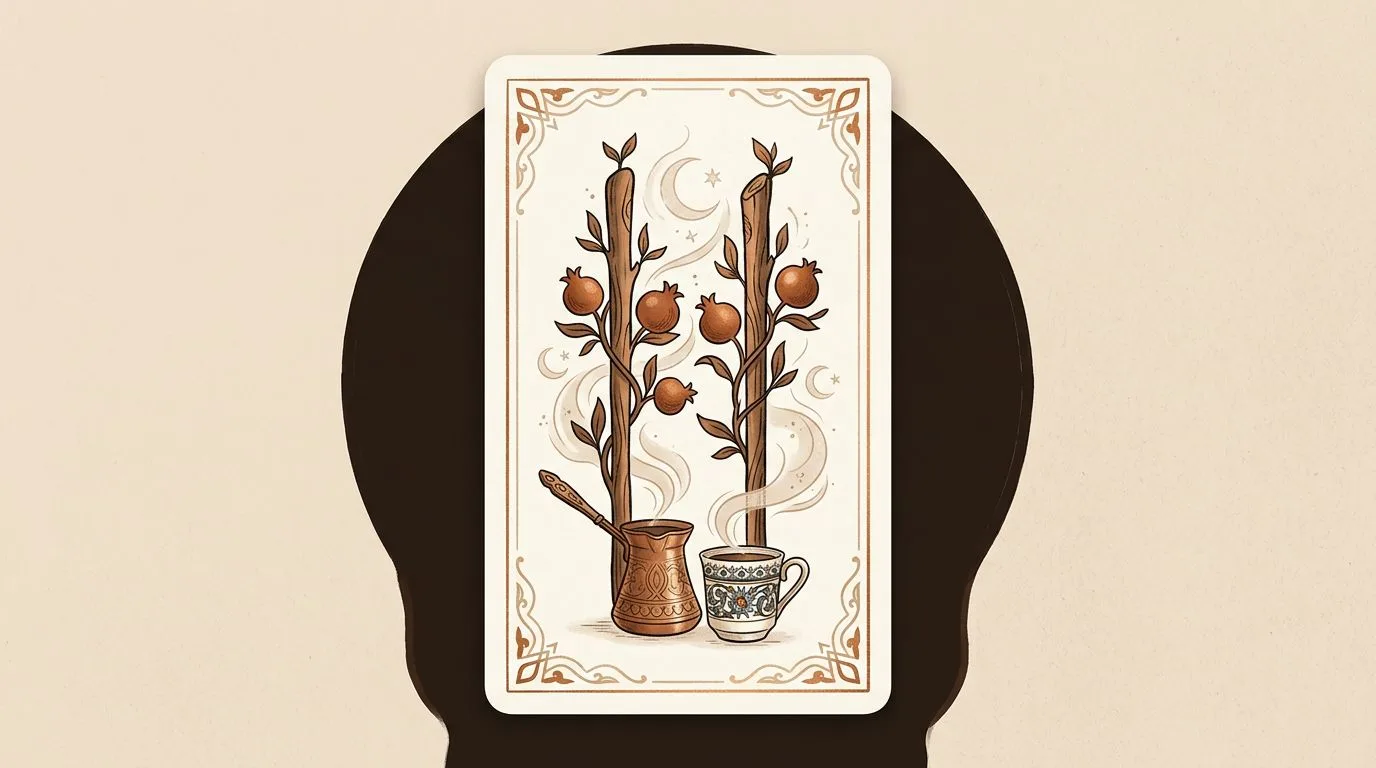 Asa İkilisi tarot kartının sembolik illüstrasyonu