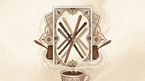 Asa Yedilisi tarot kartının sembolik illüstrasyonu