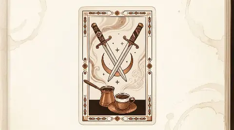 Kılıç İkilisi tarot kartının sembolik illüstrasyonu