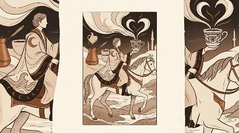 Kupa Şövalyesi tarot kartının sembolik illüstrasyonu