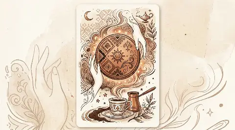 Tılsım Ası tarot kartının sembolik illüstrasyonu