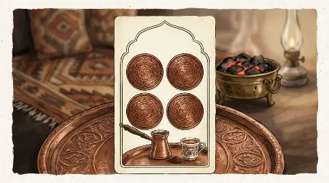 Tılsım Dörtlüsü tarot kartının sembolik illüstrasyonu