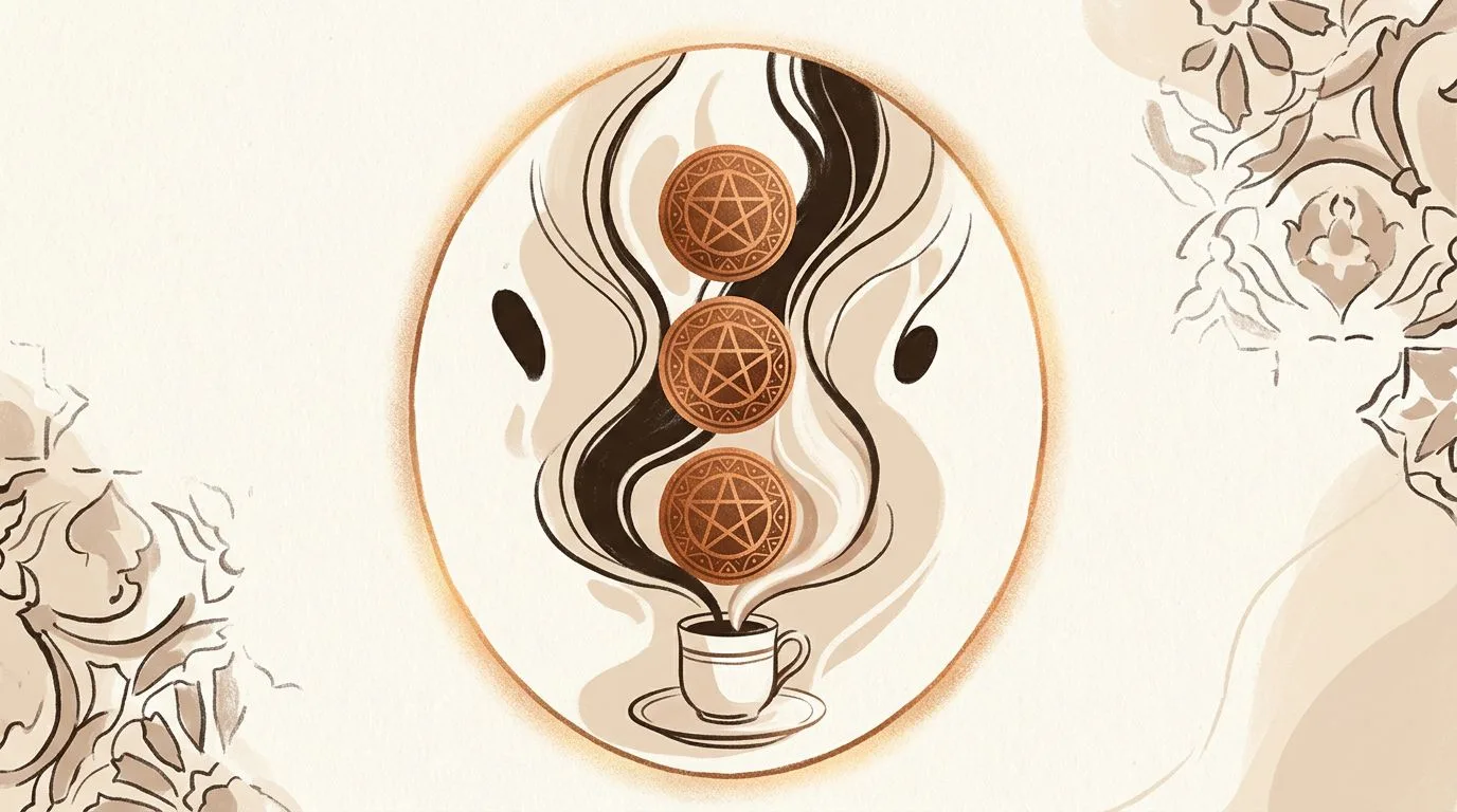 Tılsım Üçlüsü tarot kartının sembolik illüstrasyonu